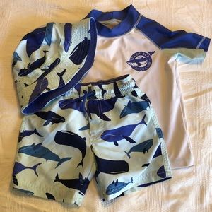Swim Trunk Set w/hat